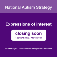National Autism Strategy, Expressions of Interest, Closing soon
