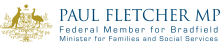 Commonwealth crest and Paul Fletcher MP (name)