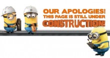 Under construction notice ... with several worker minions