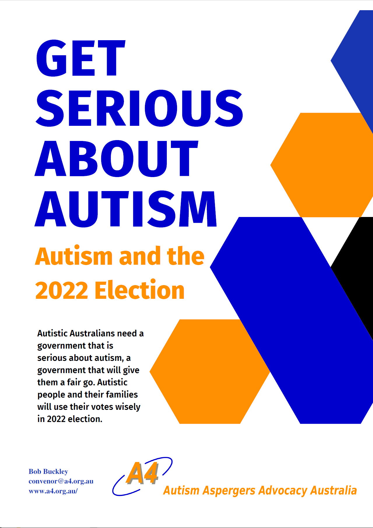 Flyer front page: Get serious about autism