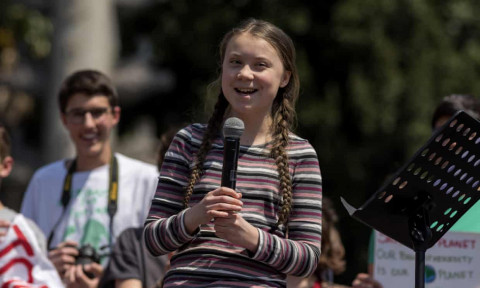 Greta Thunberg speaking