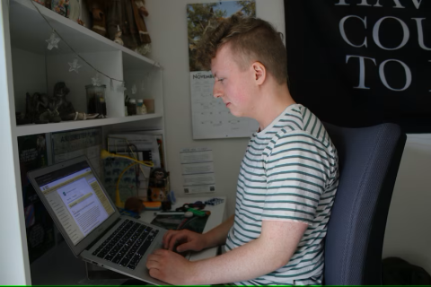 Autistic 18-year-old Connor Winfield says his time in a mainstream school was incredibly difficult.( ABC News: Jade Toomey )