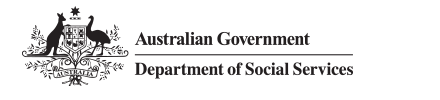 Commonwealth logo - words: Australian Government Department of Social Security